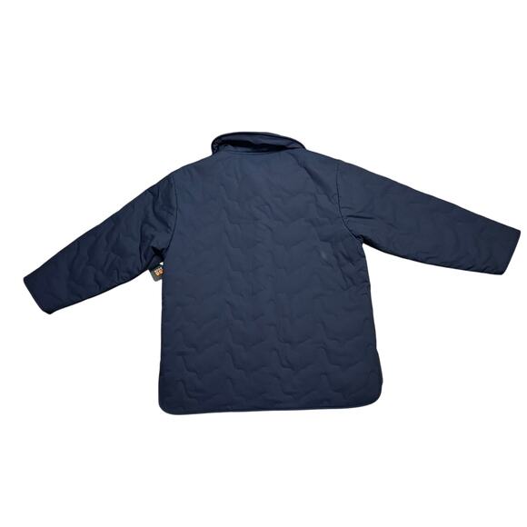 Macy's Bass Outdoor Women's Oversized Quilted Snap-up Jacket Navy Blue - Large - Picture 4 of 9